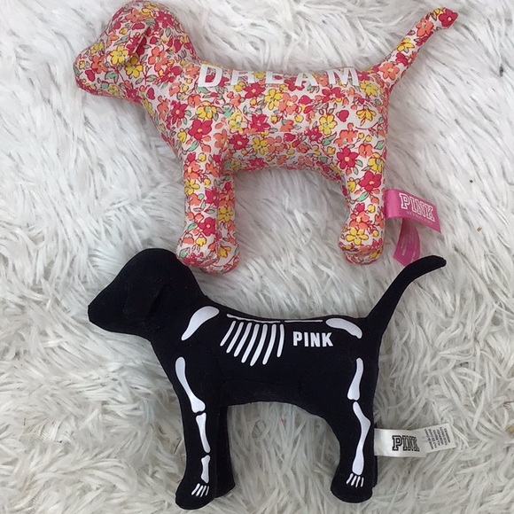 VS Pink (2) puppy dogs floral and skeleton - Picture 1 of 12